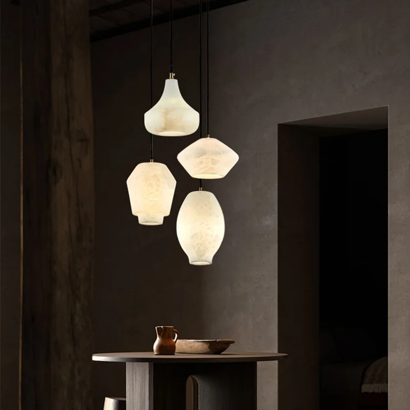 

Nordic LED marble chandelier, suitable for living room and dining room ceilings, metal lustre, height adjustable
