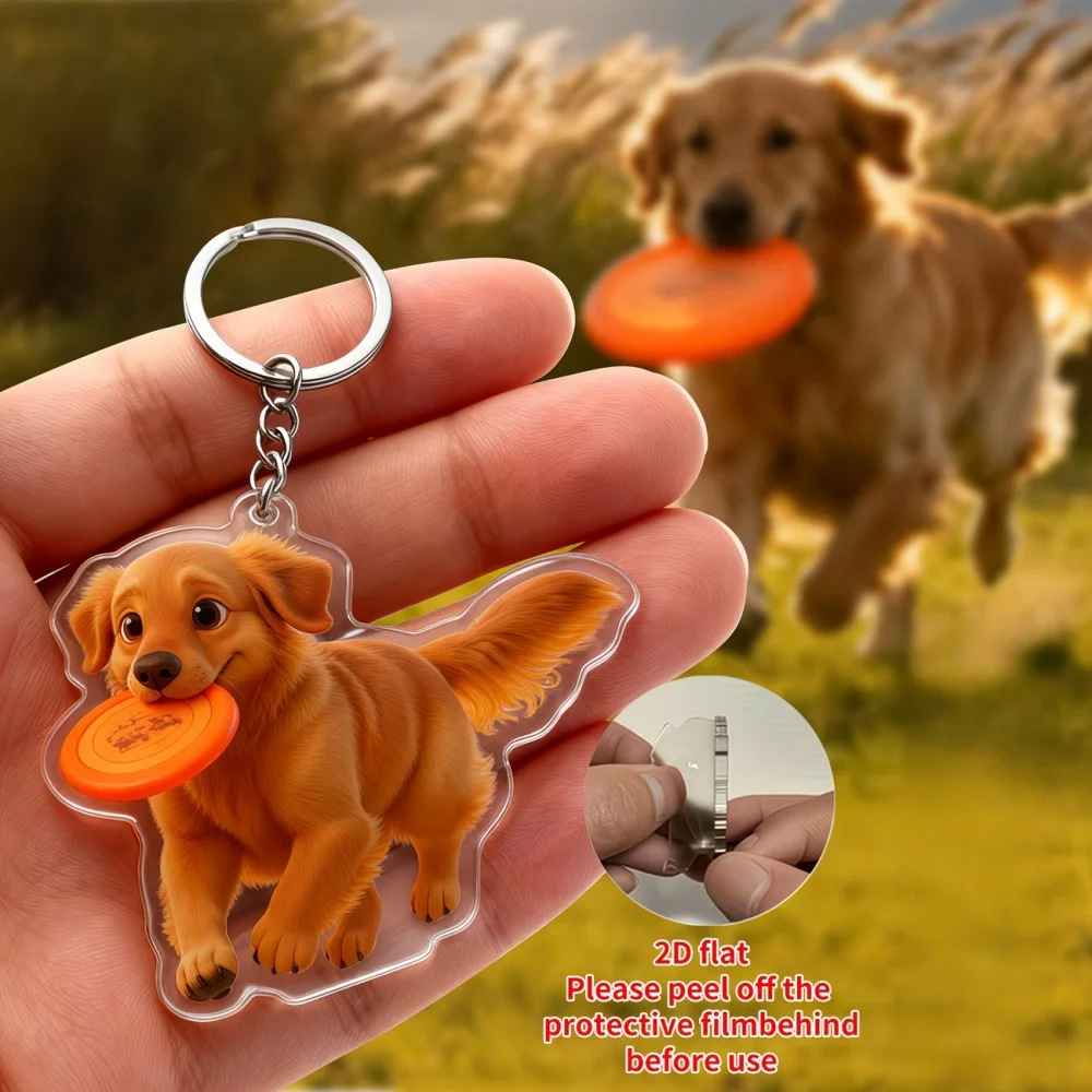 2D Flat Personalized Custom Keychains photo Custom Acrylic Keychains Photo Customized Fridge Magnet Birthday Jewelry Gifts
