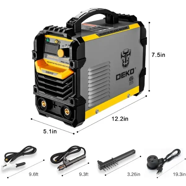 DEKOPRO 110/220V MMA Welder,160A ARC Welder Machine IGBT Digital Display LCD Hot Start Welder with Electrode Holder