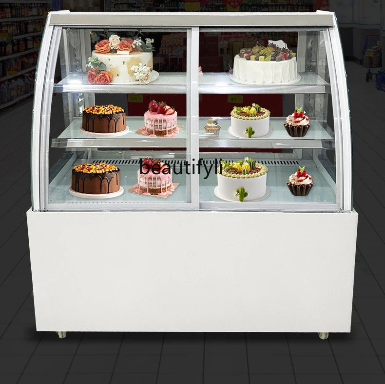 

Commercial Dessert Mousse Bakery Refrigerated Cabinet Rear-Opening Bread Cake Display Cabinet