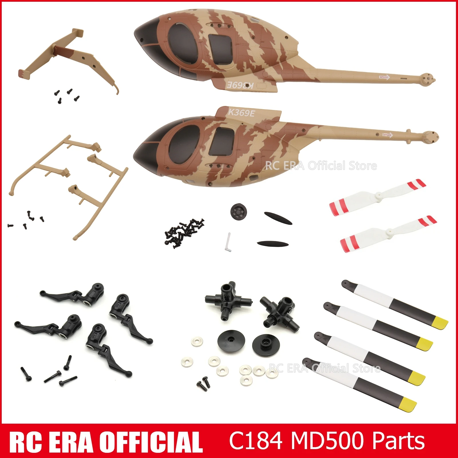 

RC ERA C184 Mini MD500 песочно-желтый радиоуправляемый вертолет, главный ротор, посадочная платформа фюзеляжа, оригинальная деталь для замены