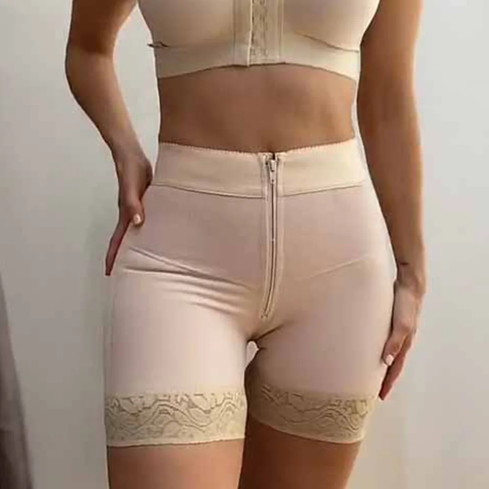 Slimming Internal Hooks Firm Compression Zipper Butt Lift Peahcy Shorts Body Shaper BBL Hourglass Figure Underwear Waist Trainer