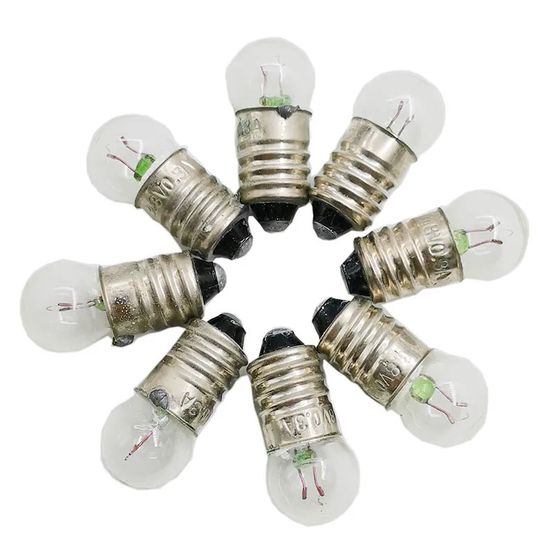 JOYING LIANG 3.8V 0.3A Light Beads E10 Screw Lamp Bulb Flashlight Accessories (10pcs/lot)