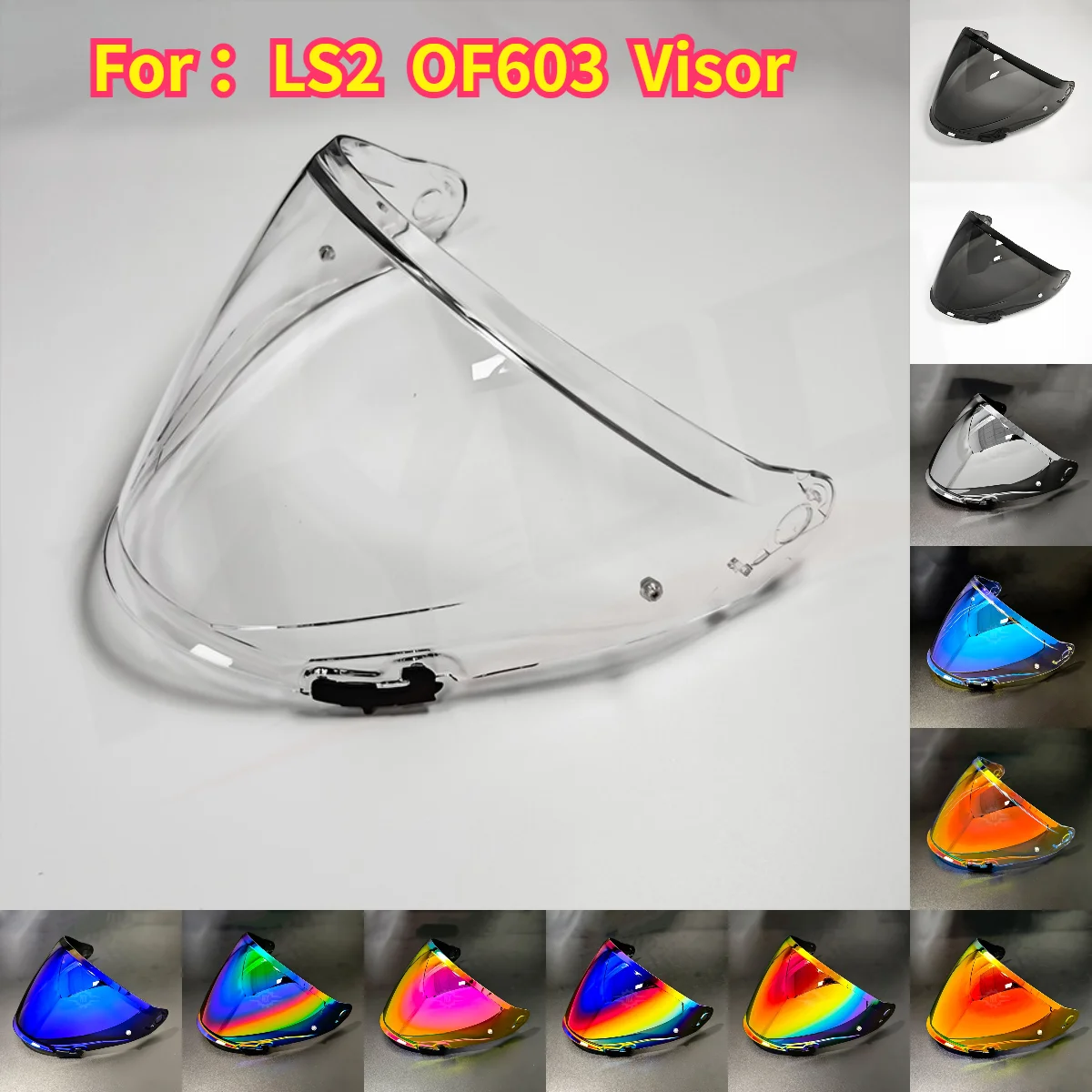 

For LS2 OF603 Helmet Lens 3/4 Helmet Visor Electroplated Color-changing Film Anti-fog Sticker Capacete De Moto Cascos Para Moto