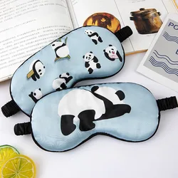 Imitated Silk Eye Patch Shading Sleep Panda Eye Mask Eyepatch Travel Relax Cover Eyeshade Health Sleeping Shield Eye Care Tools