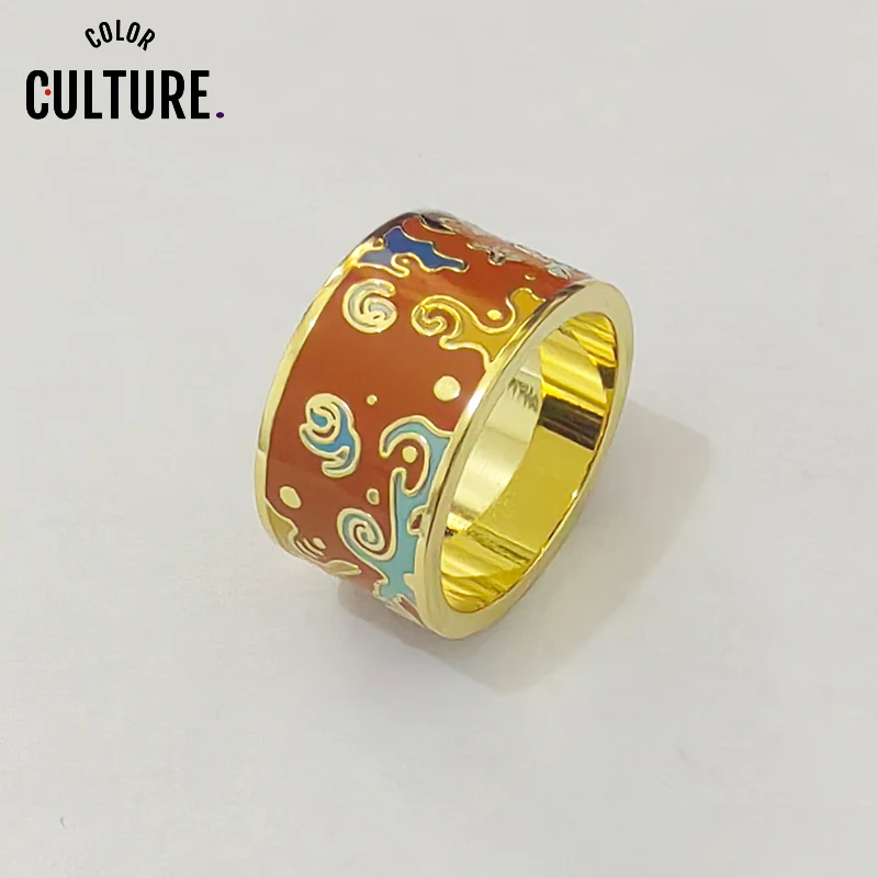 

Color Culture Stainless Steel Rings Enamel Jewelry for Women Mother Gift