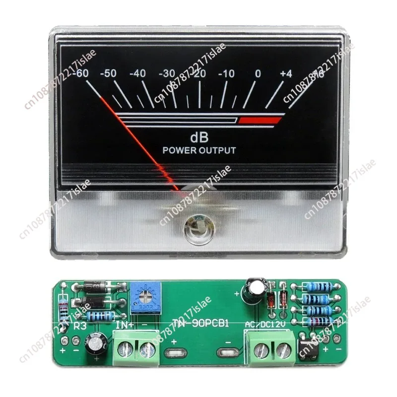 Backlit Pointer VU Level Meter, Stereo Audio Power DB Indicator for Tube Preamp Amplifier Board