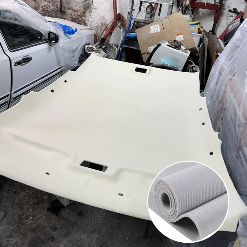 

200/250/300x150cm Car Upholstery Roof Fabric Headliner Cloth Foam Backed for Cars Trim interior Sky Ceiling Lining Repair Fabric