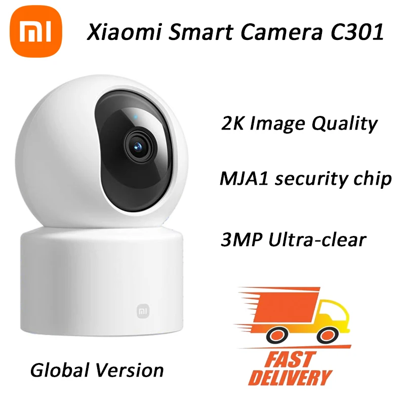 Global Version Xiaomi Smart Camera C301 Infrared Night Vision Human Detection Low light full-color 3 Megapixels