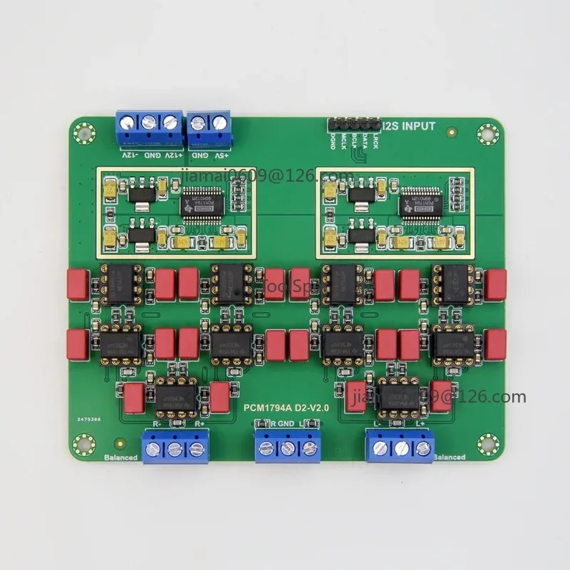 Parallel Dual Channel Audiophile DAC Decoding Board Gold Plated Support 24Bit 192kHz HiFi Audio Module