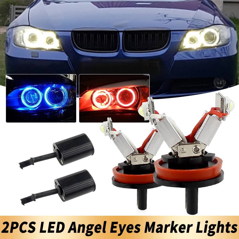 

2PCS LED Angel Eyes Bulbs Canbus For BMW 1 3 5 7 Series E82 E90 E91 E92 E93 E60 E61 E63 F01 Non Xenon Headlight Car Accessories