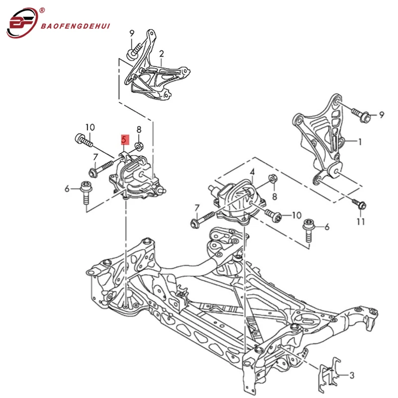 Electric Motor Mounts For Audi A8/A8Q 4.2 V-type Diesel Engine 8-cylinder 4H0199381CB Left 4H0199382BB Right