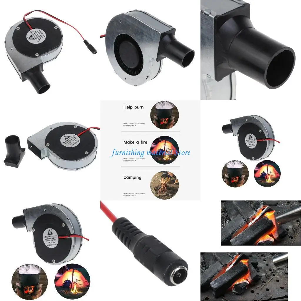 

Y5GD барбекю BBQ Blower 110x117x28mm 12V 1.9a Большой воздушный поток с питанием с воздуховодом для кемпинга