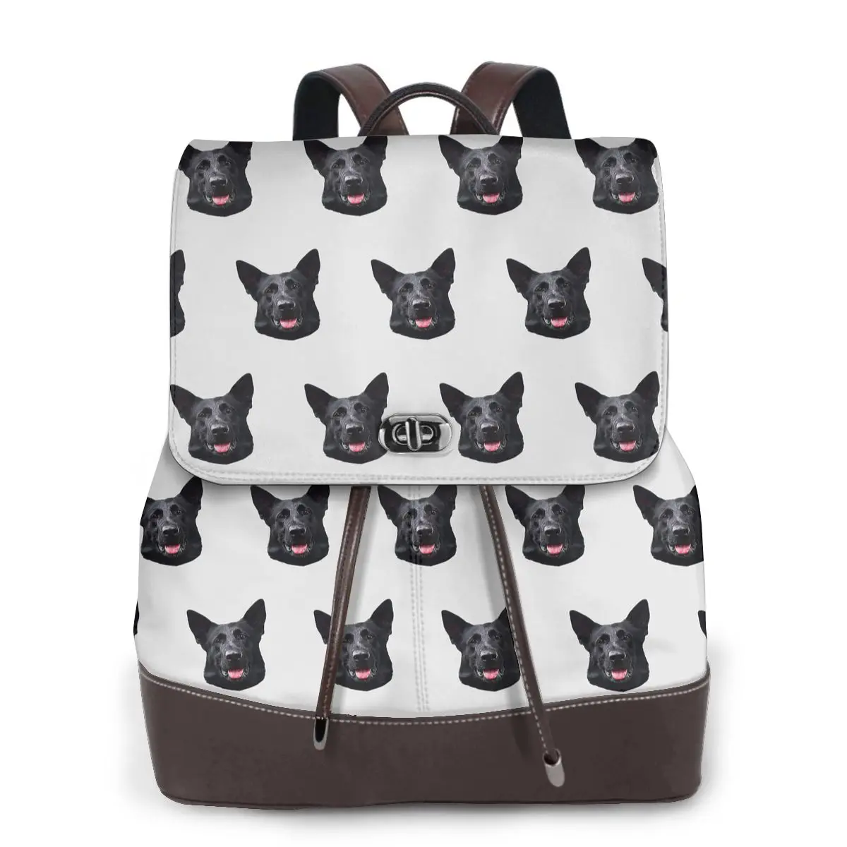 Black German Shepherd Dog Stunning Bookbag School Student Bags Hiking Travel Daypack for Women Fashion Derma Backpack