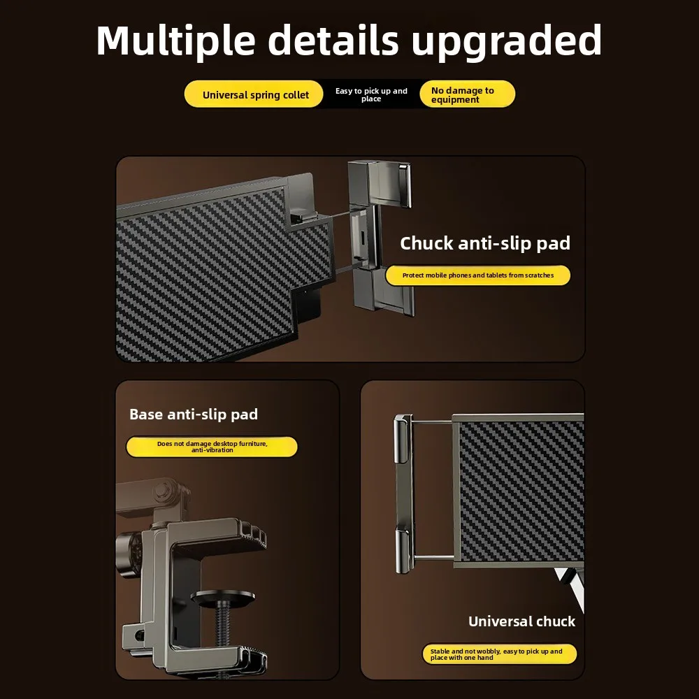 Adjustable Tablet Stand 360-degree Rotation Foldable Bedside Phone Holder for 5-12Inch Phone Ipad Pro Mini for Xiaomi