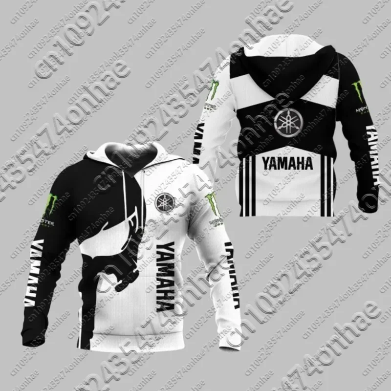 2024 Autumn and Winter Hot Selling New Yamaha Printed Warm Hooded Sweatshirt for Men's Street Fashion Y2k Top