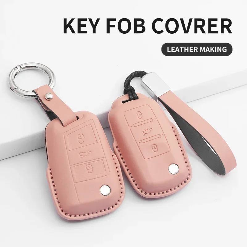 

PU Car Keychain Protector Case Cover For VW Volkswagen Polo Golf Passat Beetle Tiguan Skoda Octavia Kodiaq Seat Leon Altea