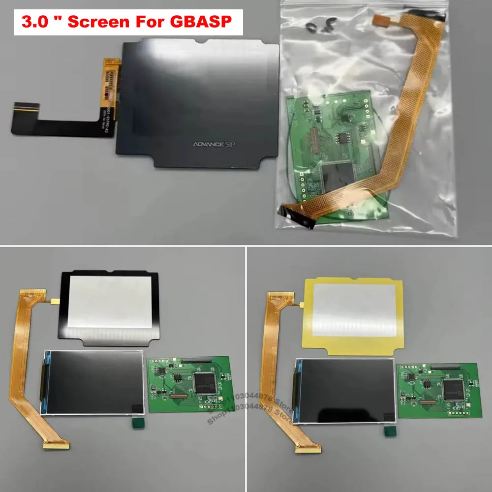 3.0 "Original Size IPS High Brightness LCD Screen For Gameboy Advance SP For GBASP Game Console
