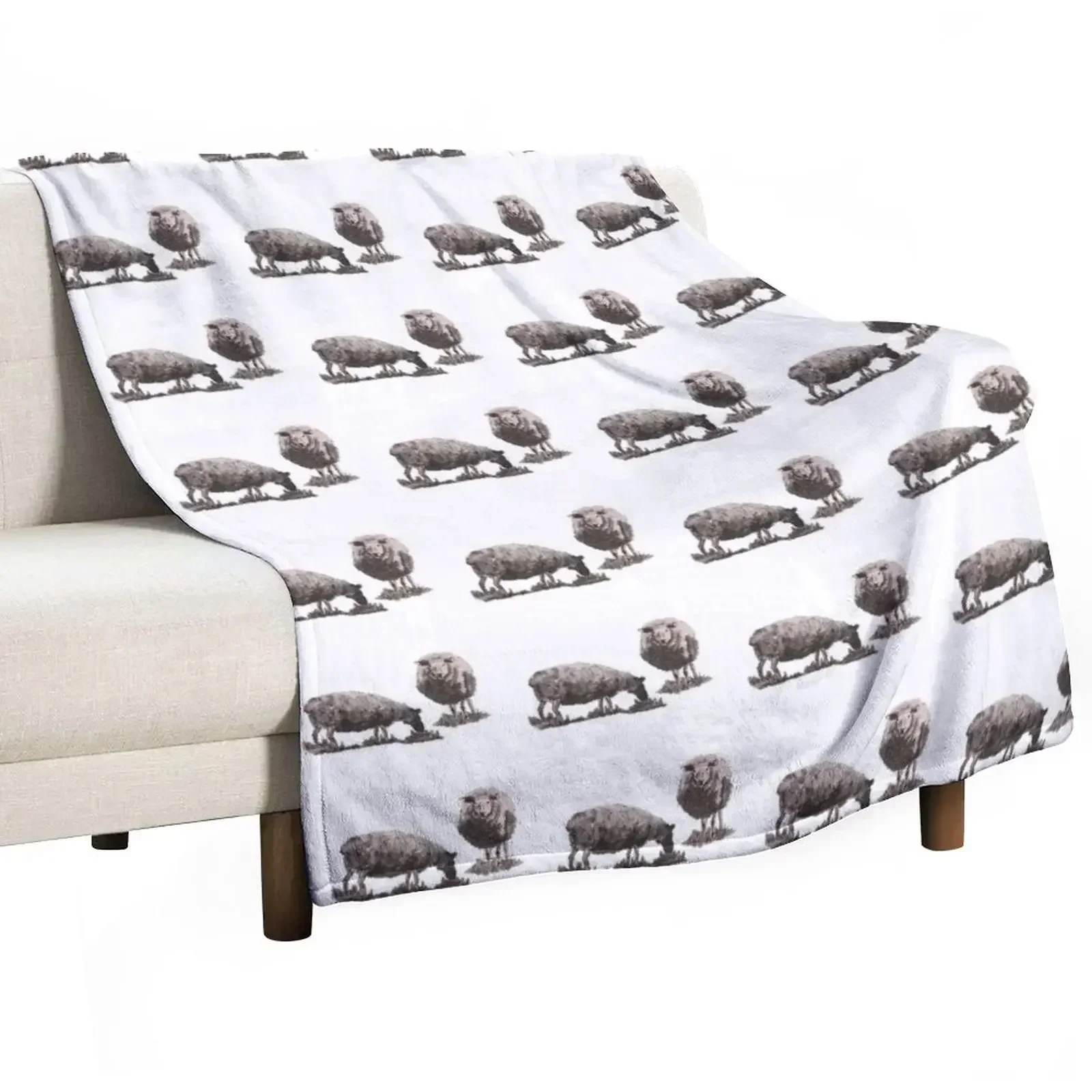 Sheep Throw Blanket Plaid Moving Sofa Throw Blankets