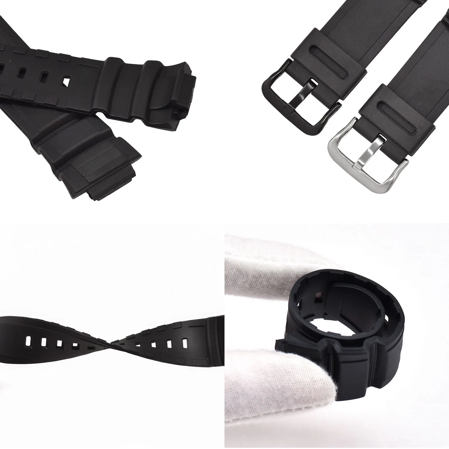 Resin Watch Strap Bracelet for Casio MCW-100H 110H WV-200 AE-2000 2100 W-S220 HDD-S100 Watch Band TPU Rubber Wristband Belt