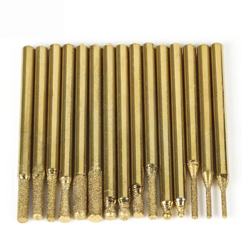 30PCS Titanium-Plated Alloy Grinding Head 3mm Dremel Accessories Dremel Rotary Tool Tit Bit For Mold Repair Slot Engraving