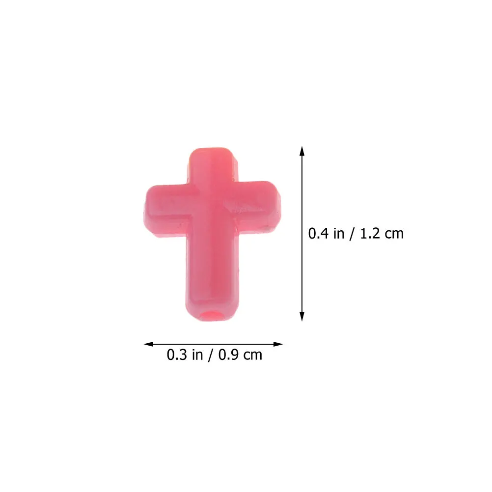 500Pcs Acrylic Cross Beads Plastic DIY Jewelry Making Beads Craft Spacer for Bracelets Necklaces Multi-Purpose Cross Loose Bead