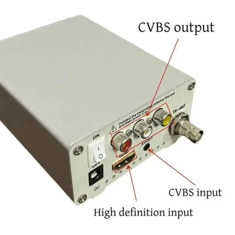 Transmisores analógicos aluminio TV-TX200 con accesorios entrada analógica CVBS 1080p CVBS 1080p