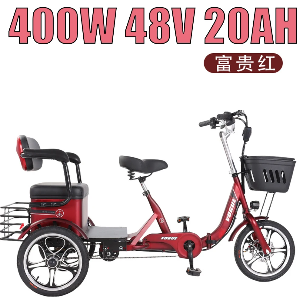 New Electric Tricycle Elderly Adult MiNi Small Ebike For Transporting Children At Home Easy To Ride Parent-child ElectricBicycle