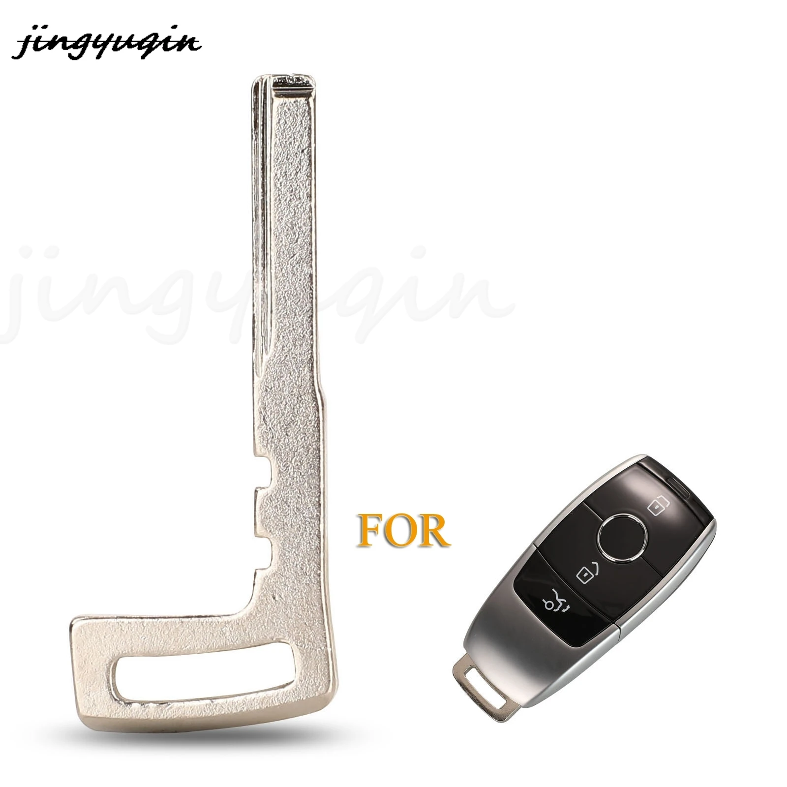 jingyuqin Remote Car Smart Key Emergency Insert Uncut Blade Blank For Mercedes Benz W213 E Class 2017