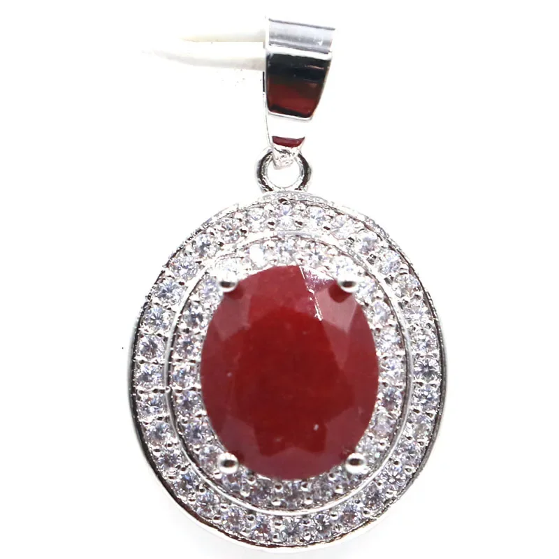 

4g 925 Solid Sterling Silver Pendant Customized Real Red Rub Golden Citrine Purple Spinel London Blue Topaz Tsavorite Garnet CZ
