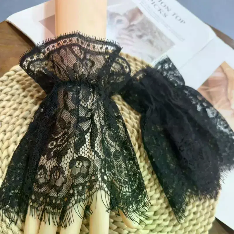1 Pair False Cuffs Lace Fake Sleeve Gloves Wrist Cuffs For Women Sweater Shirt Elegant Apparel Accessories