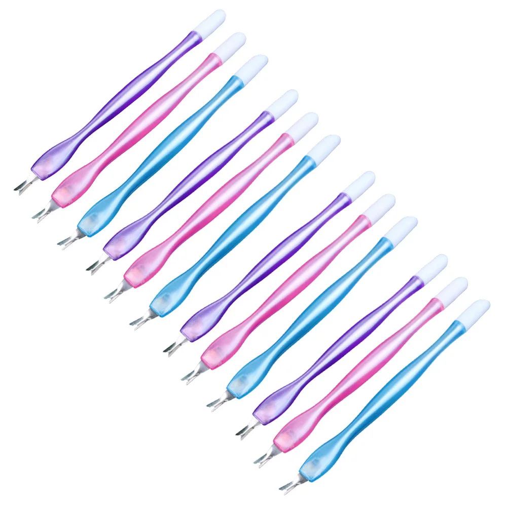 

15Pcs Nail Art Press Pen Set Non-Slip Handle Dead Skin Remover Cuticle Pusher Manicure Tools for Home Salon Use Callus Removal