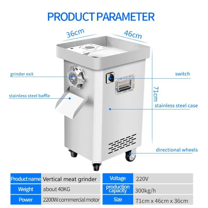 Capacity Strong Type Mincing Beef Pork Chicken Machine with   Competitive Price