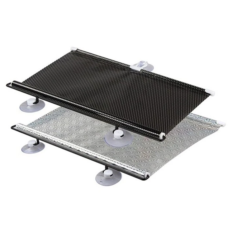A Car Rolling Shutter Sunshade, Car Concealed Curtain, Car Front Automatic Retractable Sunshade To Block Ultraviolet Light