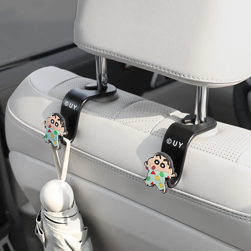 1Pcs Anime Cartoon Car Multifunction Hook Up Vehicle Mounted Seat Load Bearing Storage Back Hook Invisible Hook Car Decoration