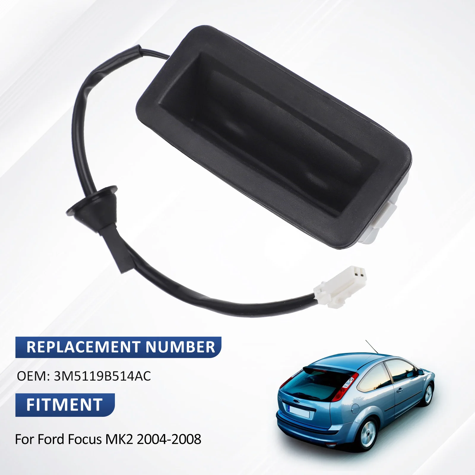 1346324 3M5119B514AC Car Rear Tailgate Trunk Boot Release Switch for Ford Focus MK2 C-MAX CAP 2003-2007 Cabriolet CA5 2006-2010