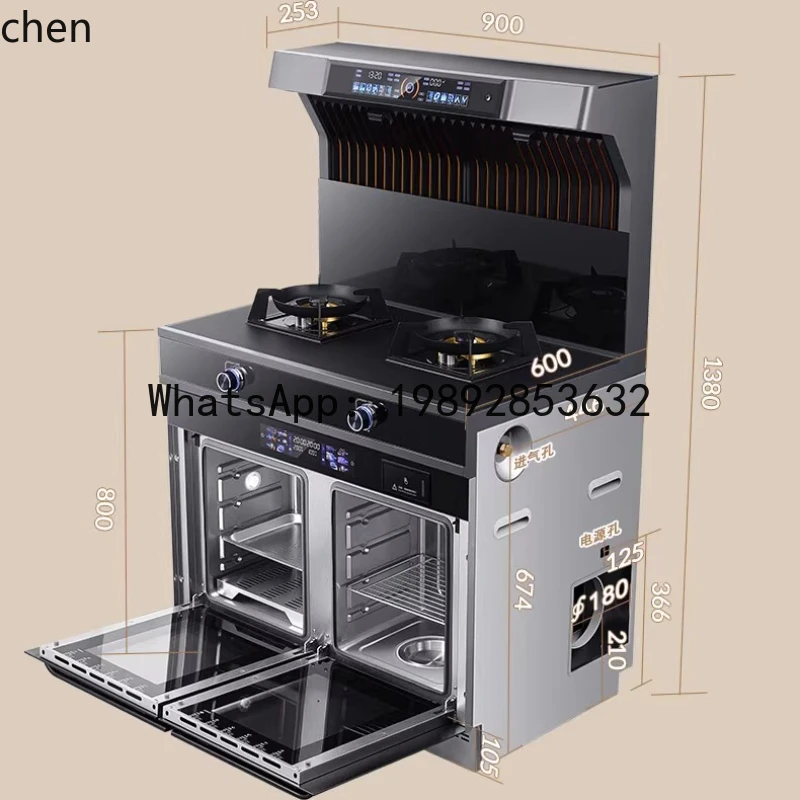 AB  household frequency conversion steam oven disinfection cinet gas stove one electricity and one ceramic pure electricity
