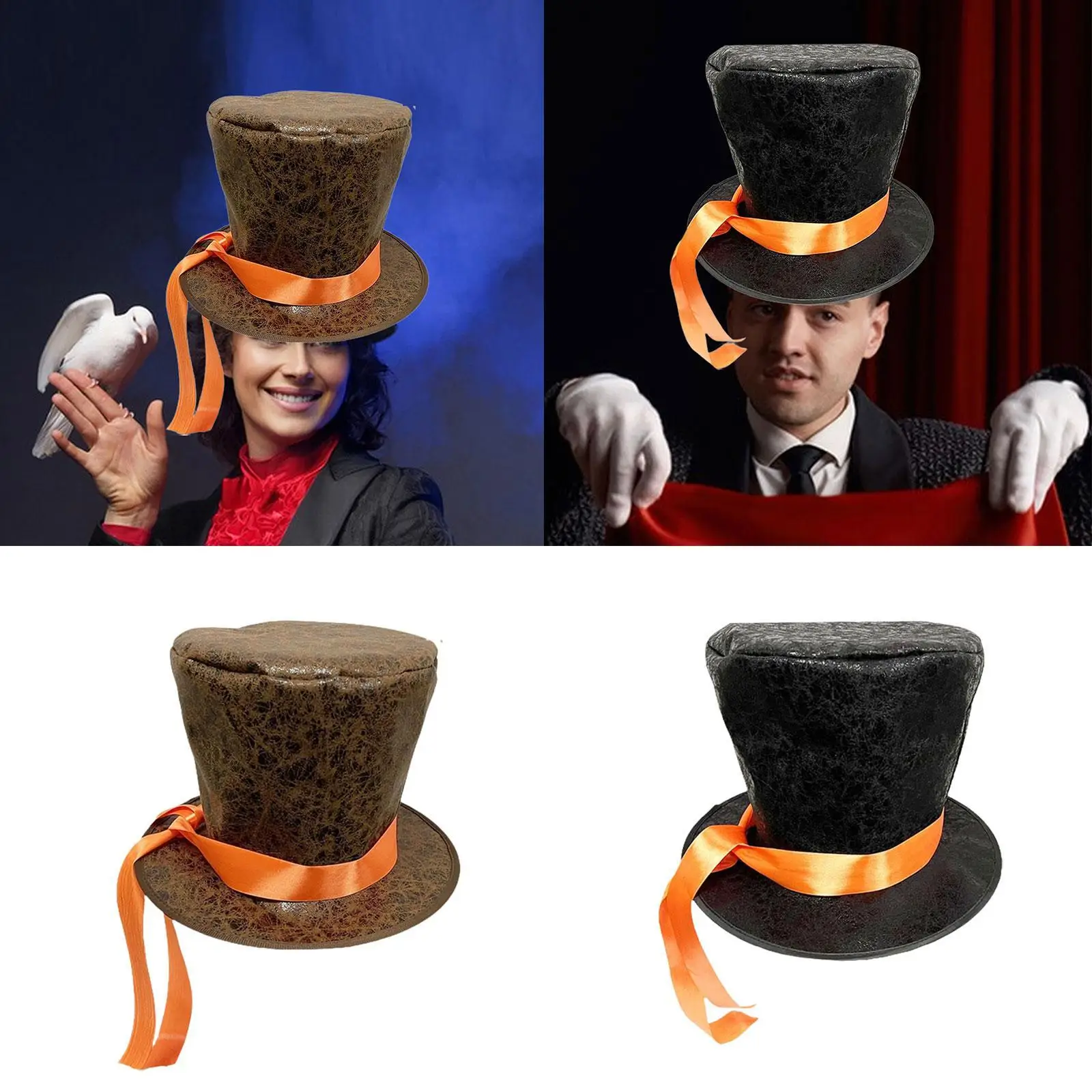 Chapeau haut-de-forme Steampunk Cowboy chapeau pour mascarade Performance carnaval déguisement