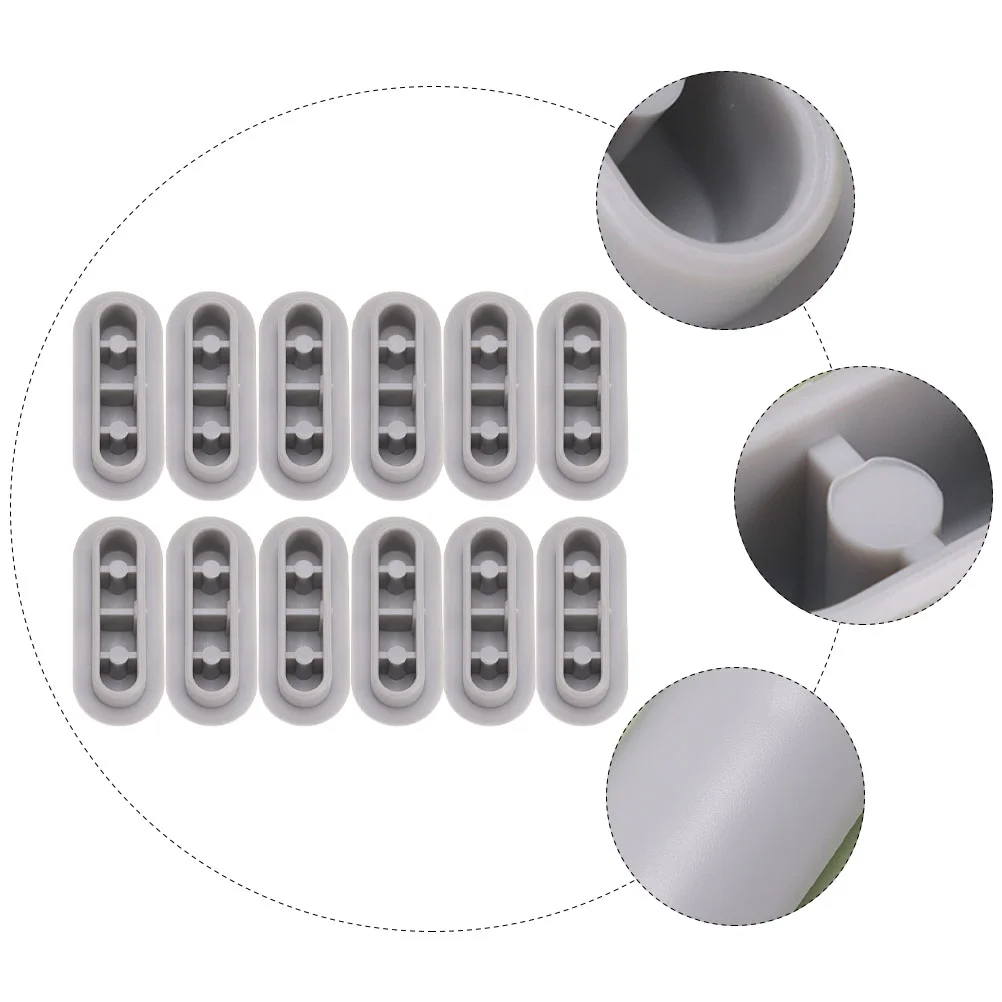 12 Pcs Bumper Toilet Gasket Seat Cushion Lid Bumpers Plastic Attachment Cushioning Pad