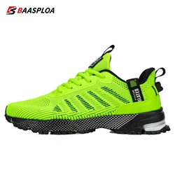 Baasploa Men Running Shoes New Mesh Breathable Sport Shoes for Men Comfort Lightweight Casual Sneakers Lace-Up Non-Slip Outdoor