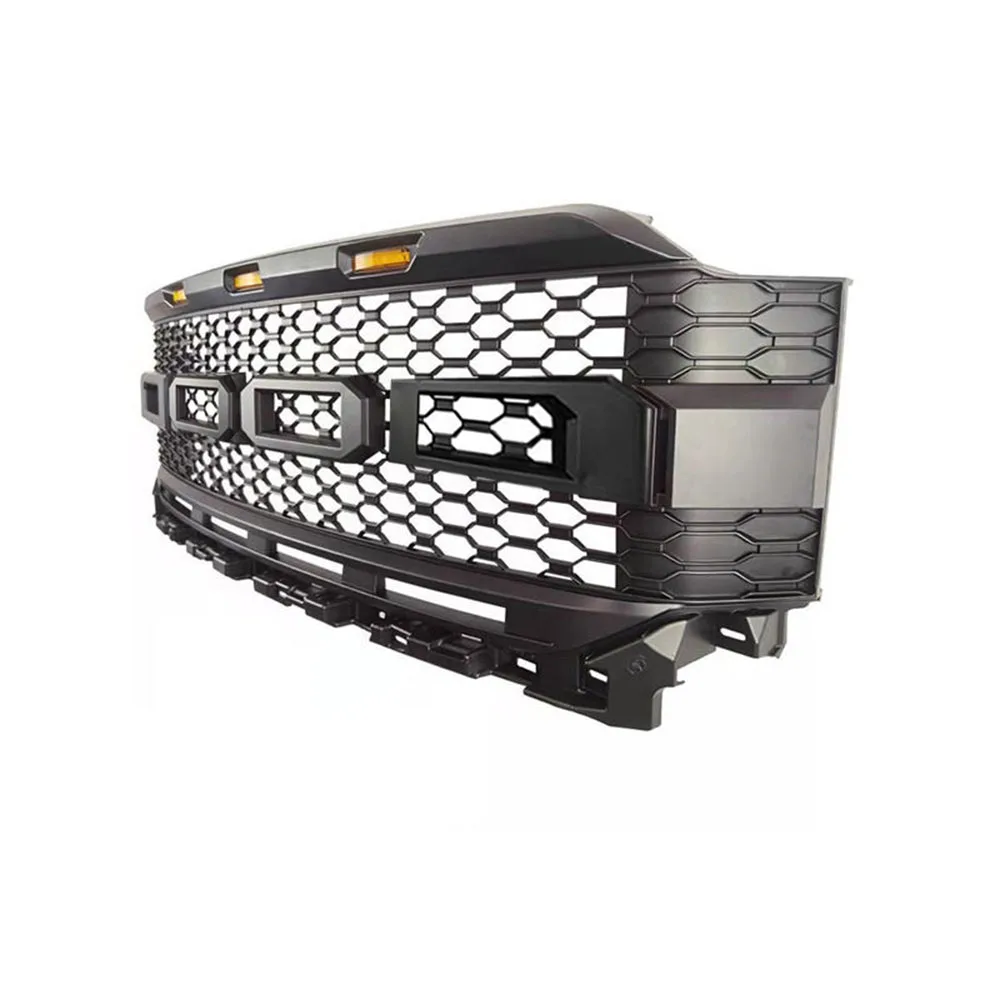 4x4 سيارة ABS شواء شبكة رابتور الشوايات لاقط سباق مصبغة الجبهة شواء الوفير شبكات غطاء أجزاء الشاحنة لفورد F150 2021 #5