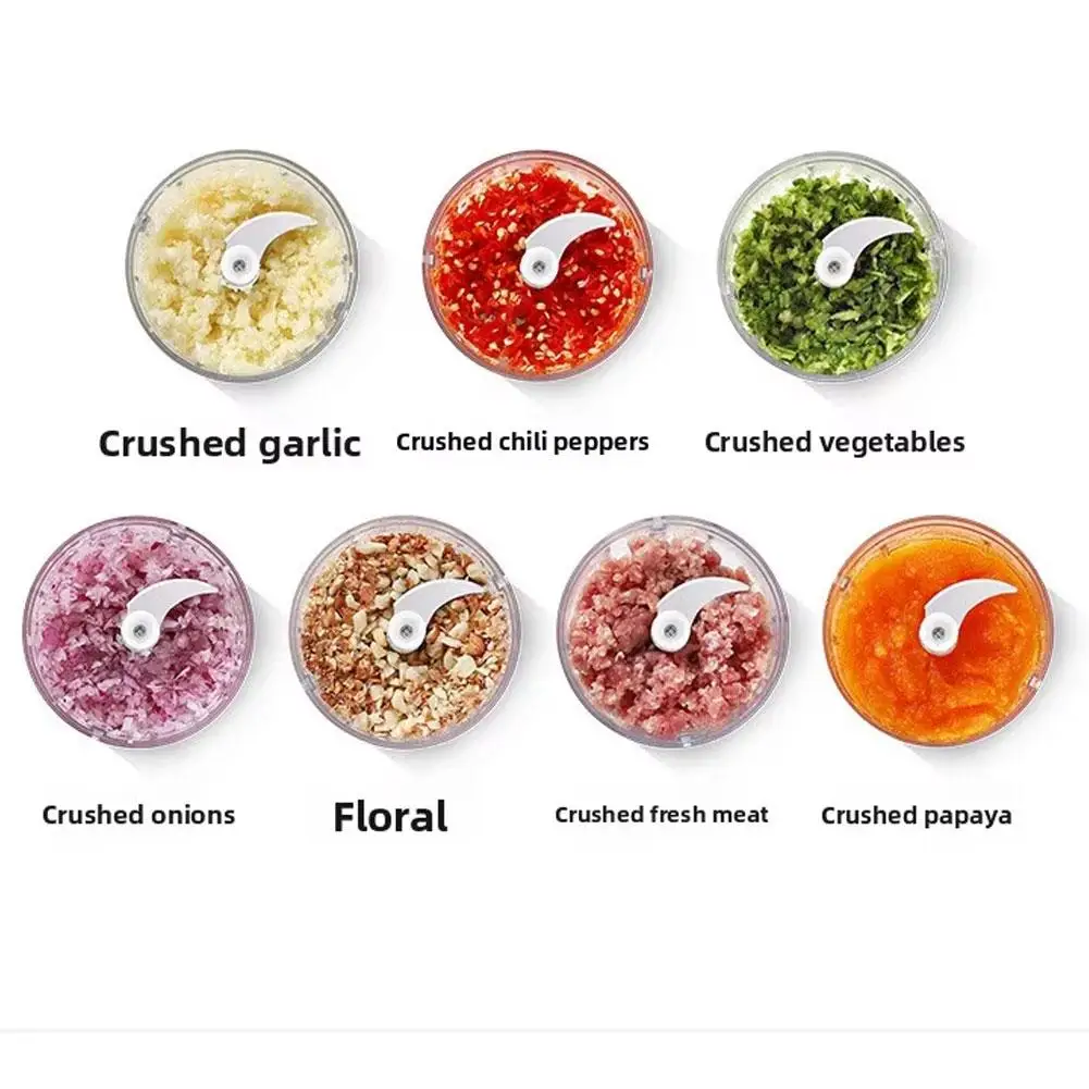 Mini Electric Garlic Chopper Portable USB Charging Food Processor Waterproof Veggie Onion Meat Grinder BPA Free Kitchen Tools view 6
