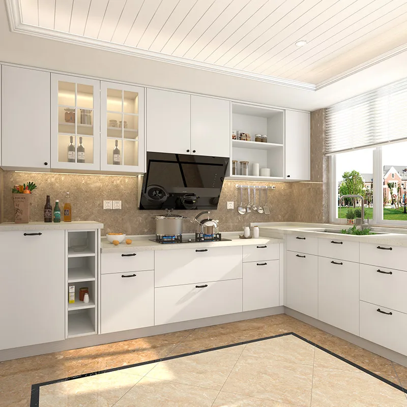 nc-Complete Custom Kitchen Cabinet Set for Home Renovation with Smart Storage Island Pantry# image 4