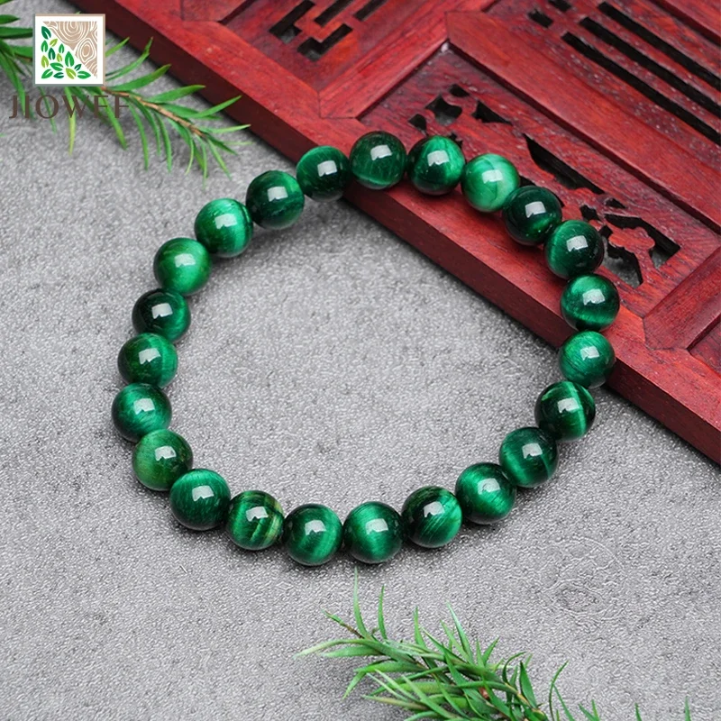 Natural Stone Green Tiger Eye Bracelets Natural Energy Stone Beads Stretch Bracelets Yoga Healing Gem Beads Bangles 6/8/10/12mm