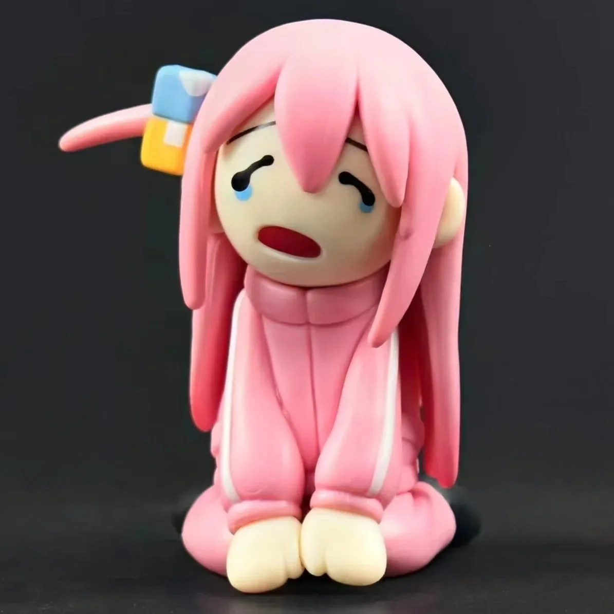 Bocchi The Rock! Chibi Version Delusional Hitori Gotoh Sportswear Sitting Pose Stuffed Ornament Boxed Figure Anime Fan Gift