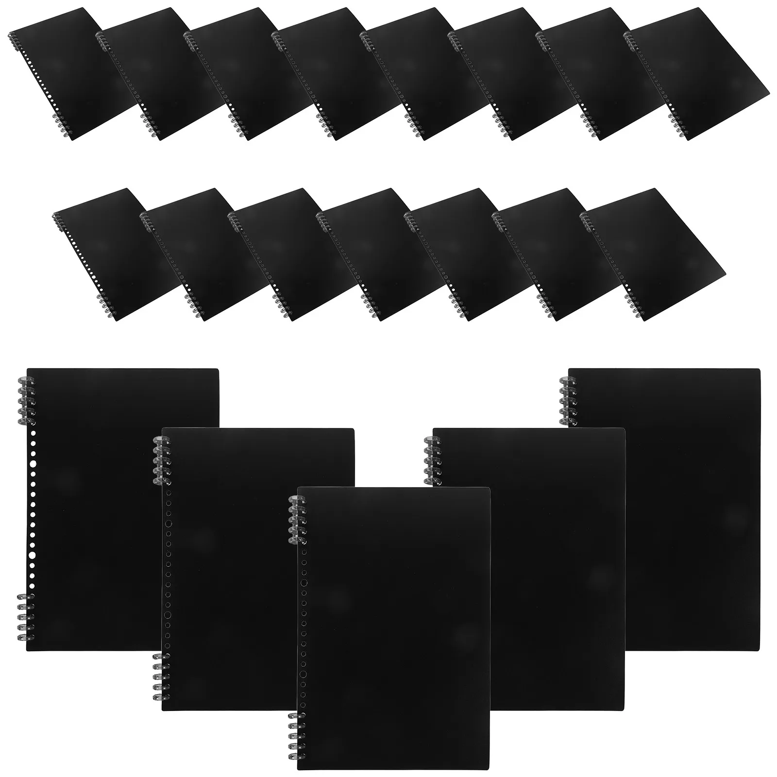 20Pcs B5 Loose Leaf Binder Covers Solid Hard Shell Refill Compatible Rounded Corner Anti Fingerprint Smooth Surface Planner