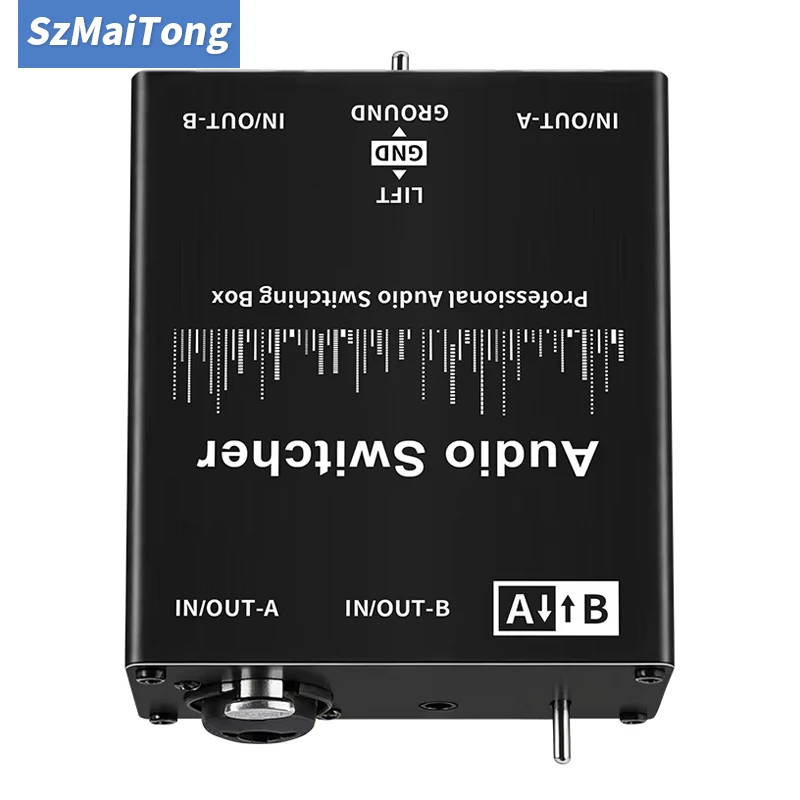 Audio Source Switcher Manual Selector Passive 2 In 1 Out 1 In 2 Out XLR for Microphone Sound Card Mixer Input Output