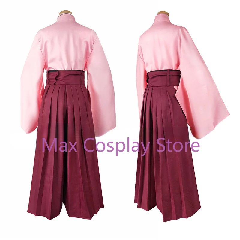 Max FGO Sakura Saber Okita Souji Kendo Uniform Anime Cosplay Costume Full Set Kimono Halloween Outfit with Wig Set Custom Size