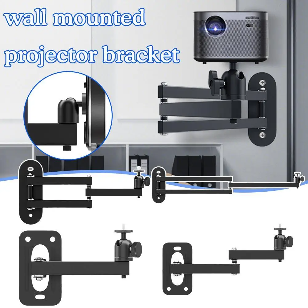 Wall Mounted Projector Bracket 3kg Load-bearing Capacity Adjustable Wall Ceiling Bracket Holder For Bedside Office