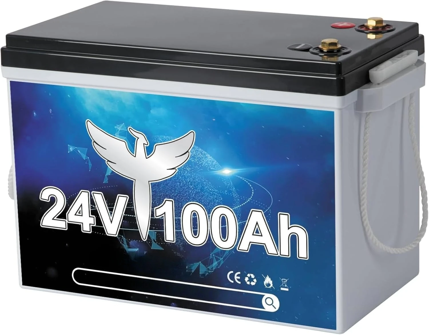 

12V Lithium LiFePO4 Battery, BMS Rechargeable Lithium Iron Phosphate Battery, Up to 15000 Cycles,Higher Energy Density